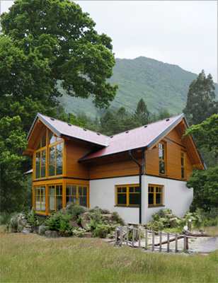 Timberframe house finished